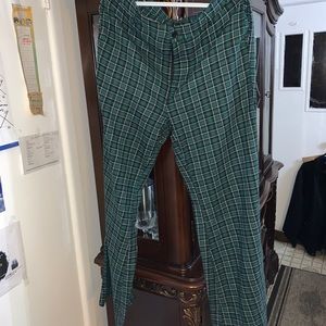 Plaid flare pants